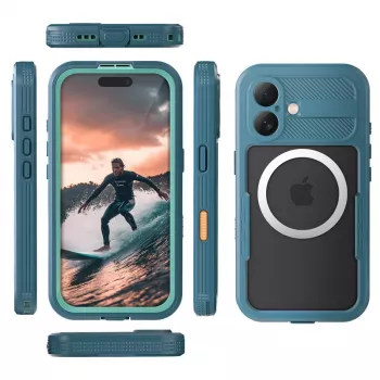 Crong Seal Cover IP68 -vesitiivis kotelo Apple iPhone 17 -puhelimelle - laivastonsininen
