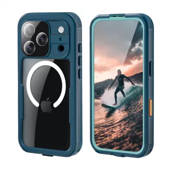 Crong Seal Cover IP68 vesitiivis kotelo Apple iPhone 17 Pro (merensininen)