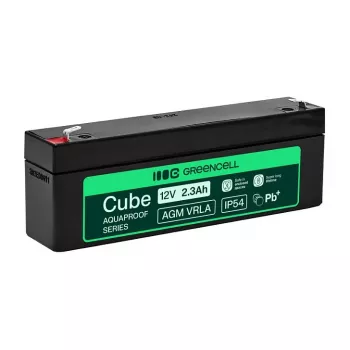 Greencell AGM VRLA 12V 2,5Ah huoltovapaa akku kassakoneet, lelut (178x36x66mm)
