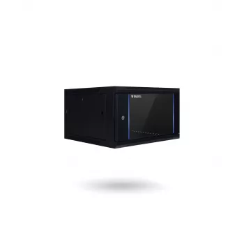 RACKTEL RL-4504WRE 4U 600x450 seinäkotelo, musta, turvalasista valmistettu ovi