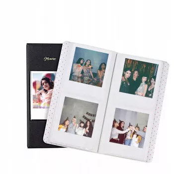 LOVEINSTANT valokuva-albumi 64 kuvalle, yhteensopiva Fuji Instax Wide, Square, Polaroid 600, SX-70, Now, i-Type - valkoinen