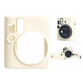 LOVEINSTANT silikoninen suojakotelo Fujifilm Instax Mini 41 - valkoinen/beige