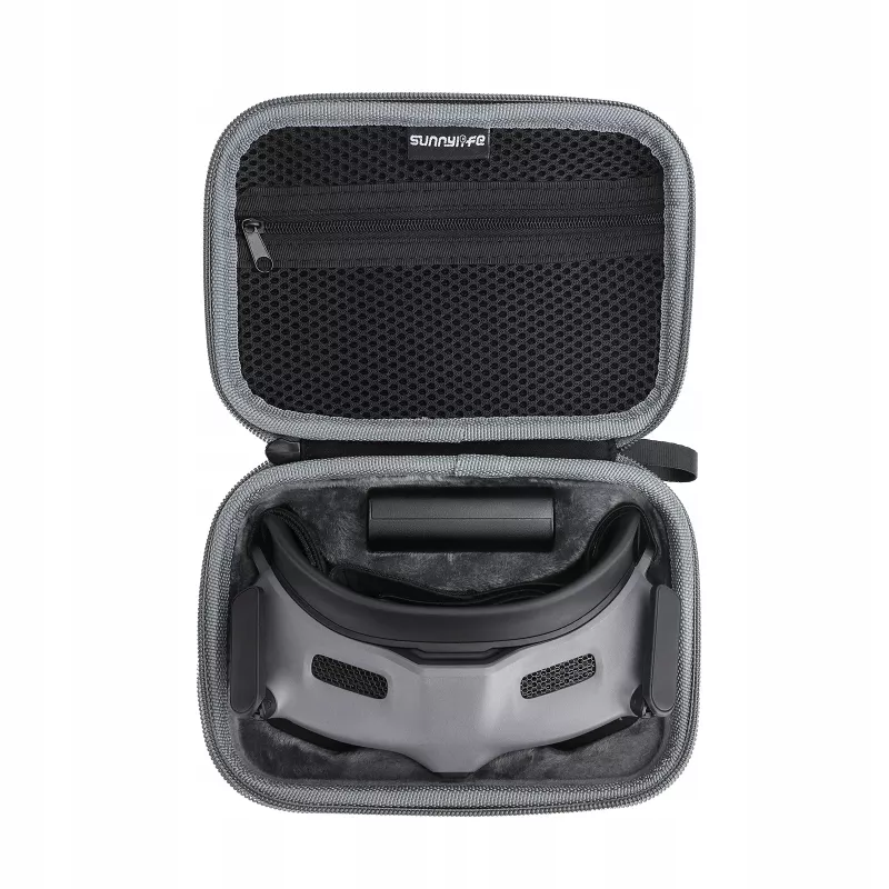 SUNNYLIFE suojalaukku DJI Goggles 2:lle - harmaa/musta kovakuori EVA-vaahto