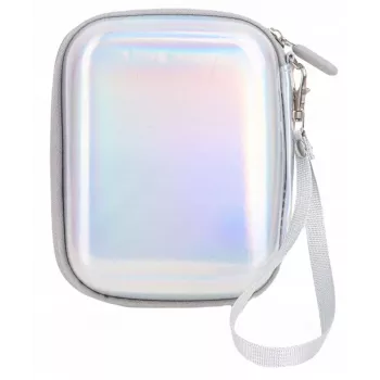 LOVEINSTANT Sparkle Silver PU-nahkakotelo Fujifilm Instax Mini Evo / Mini Liplay / Mini Link