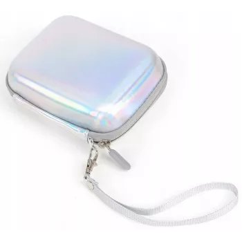 LOVEINSTANT Sparkle Silver PU-nahkakotelo Fujifilm Instax Mini Evo / Mini Liplay / Mini Link