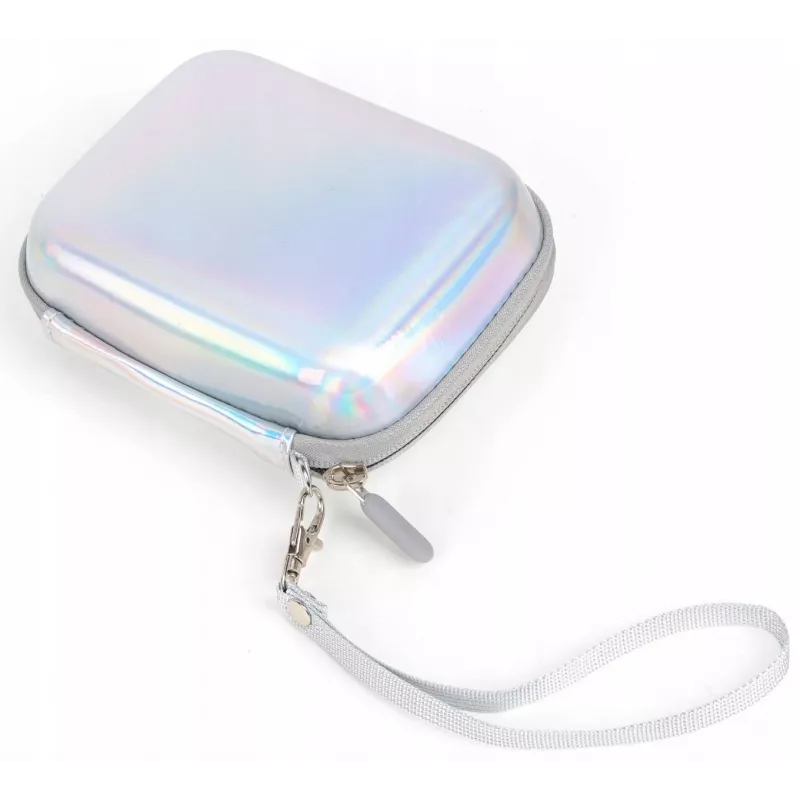 LOVEINSTANT Sparkle Silver PU-nahkakotelo Fujifilm Instax Mini Evo / Mini Liplay / Mini Link