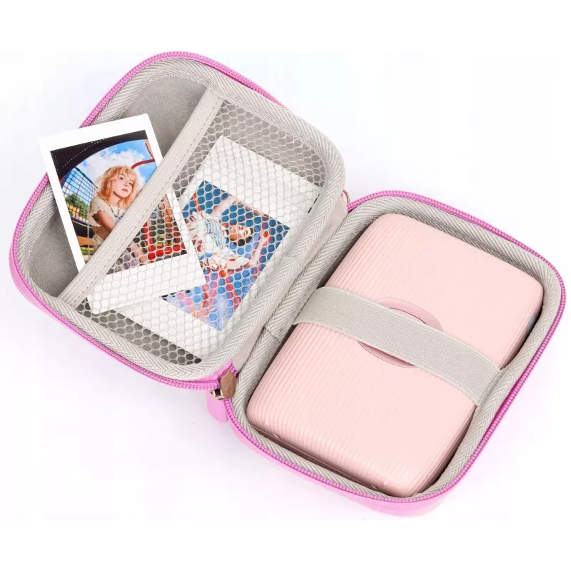 LOVEINSTANT Sparkle Silver PU-nahkakotelo Fujifilm Instax Mini Evo / Mini Liplay / Mini Link