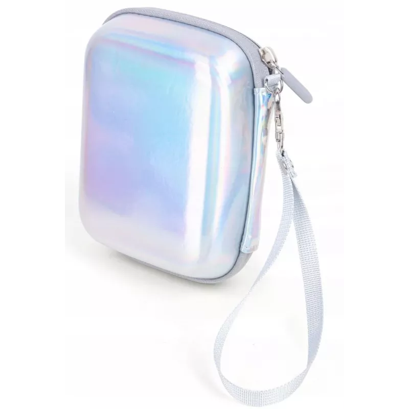 LOVEINSTANT Sparkle Silver PU-nahkakotelo Fujifilm Instax Mini Evo / Mini Liplay / Mini Link