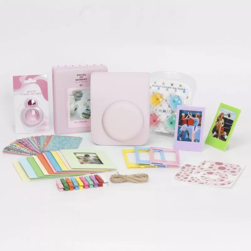 LOVEINSTANT 8-in-1 -tarvikesarja Fujifilm Instax Mini 12 - pinkki