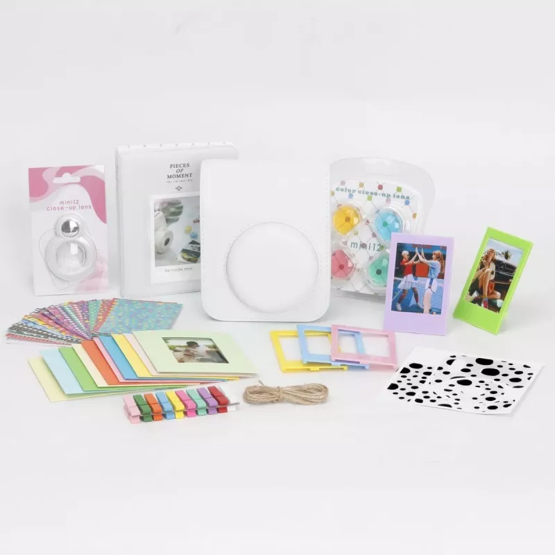 LOVEINSTANT 8-in-1 -tarvikesarja Fujifilm Instax Mini 12 - valkoinen