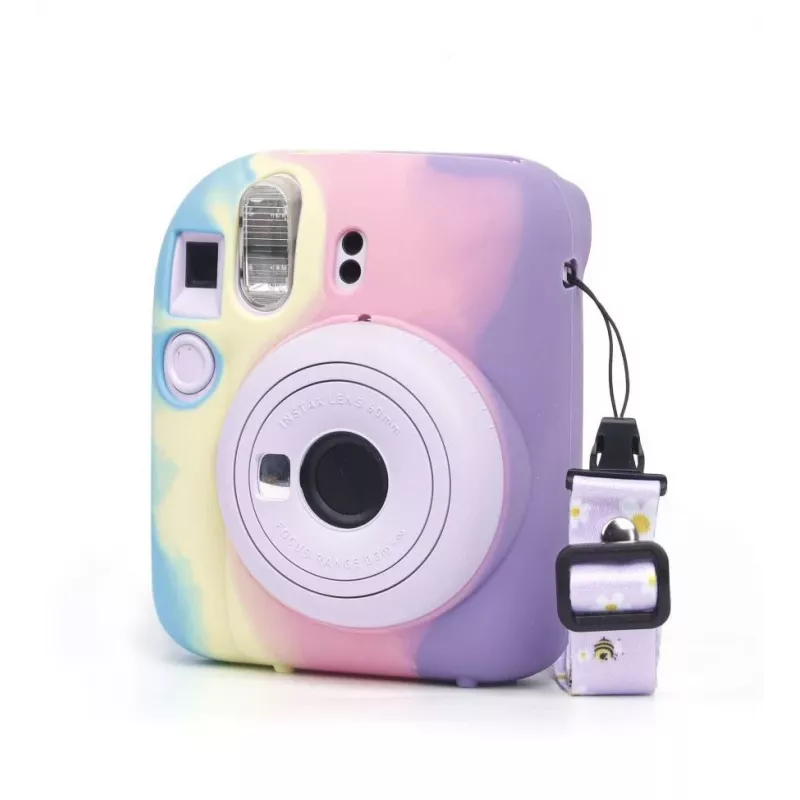LOVEINSTANT silikoninen suojakotelo Fujifilm Instax Mini 12 - sateenkaari