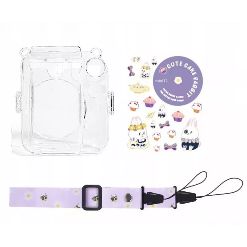 LOVEINSTANT kotelo Fujifilm Instax Mini 12 - Sweet Rabbit -malli tarroilla