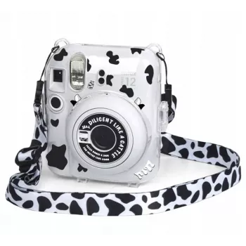 LOVEINSTANT kotelo Fujifilm Instax Mini 12 tarroilla - lehmäkuvio