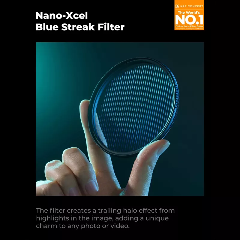 K&F Concept Nano-X Blue Streak anamorfinen suodatin 58mm