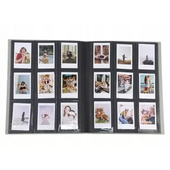 LOVEINSTANT valokuva-albumi 360 kuvalle - yhteensopiva Fujifilm Instax Mini, Xiaomi, Polaroid, Canon, HP, Kodak kanssa - musta