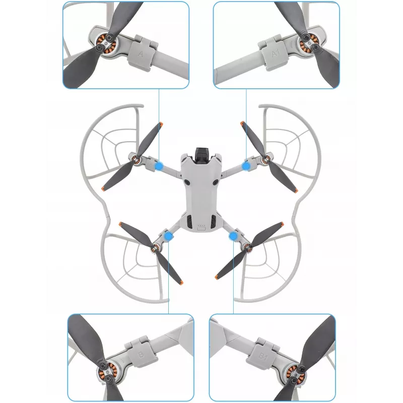 SUNNYLIFE potkurinsuojasarja 4 kpl DJI Mini 4 Pro harmaa
