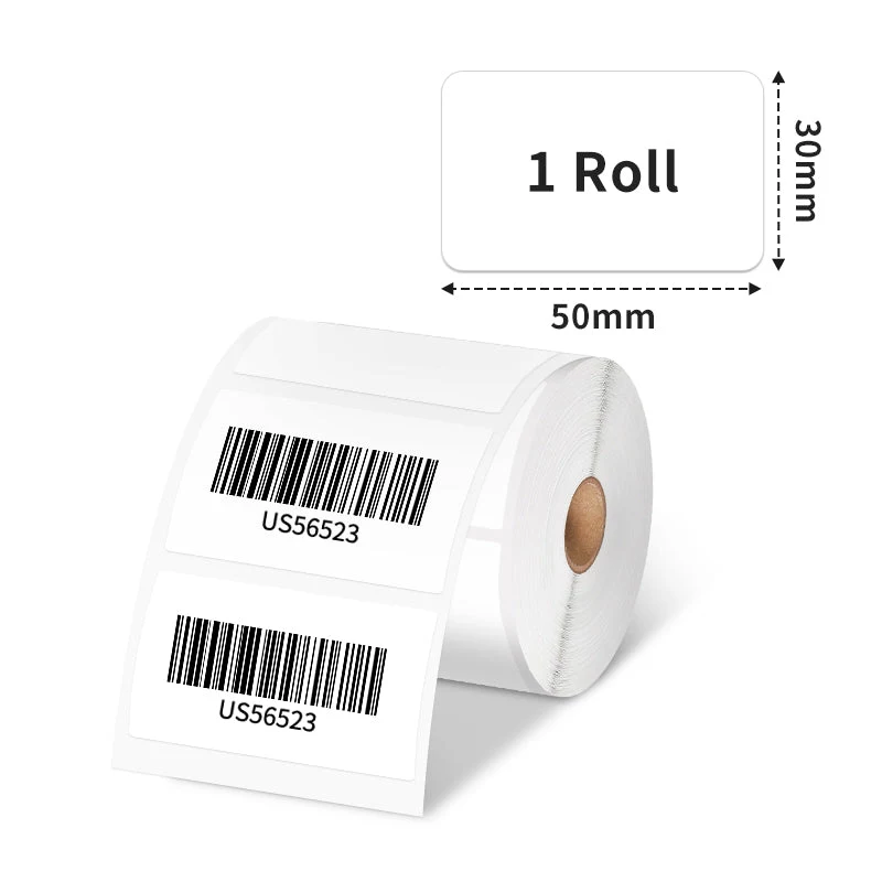 Phomemo 230 tarraa 50x30mm Direct Thermal tarralaput M110 M120 M200 M220 M221 / XP5030-230