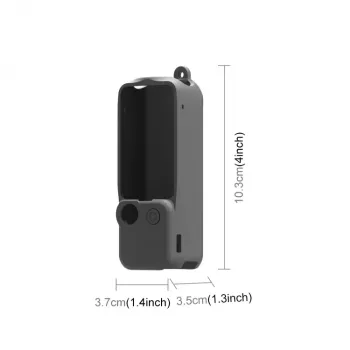PULUZ suojainen silikonikotelo objektiivinsuojuksella ja näytönsuojuksella DJI Osmo Pocket 3:lle, musta (PU894B)