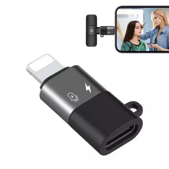 PULUZ Lightning–USB-C OTG -adapteri iPhonelle, musta (PU649B)
