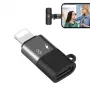 PULUZ Lightning–USB-C OTG -adapteri iPhonelle, musta (PU649B)