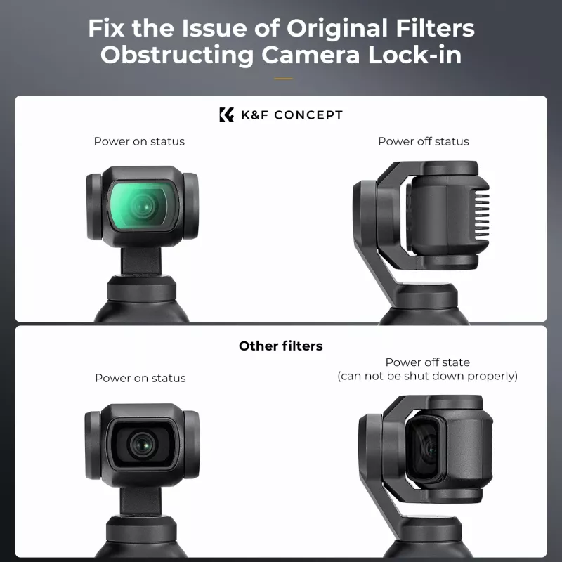 K&F Concept Black Diffusion 1/4 -suodatin DJI Osmo Pocket 3:lle (KF01.2533)
