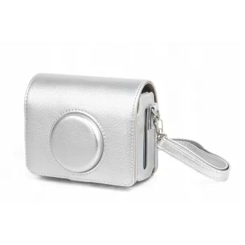LOVEINSTANT kotelo suojapussi laukku Fujifilm Instax Mini Evolle / hopea
