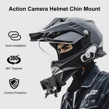 PULUZ moottoripyörän kypäräkiinnike GoPro Hero 12 11 Mini 10 9 8 7 6 5 4 3+ Max - PU927B