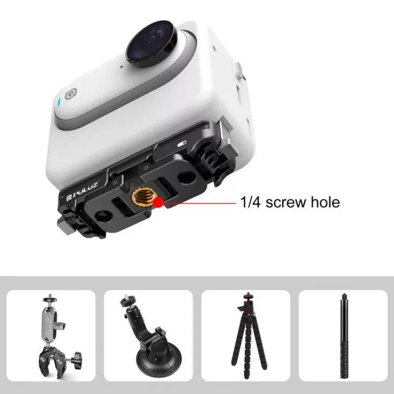 PULUZ sovitinkiinnike Insta360 GO 3 / GO 3S 1/4 tuuman järjestelmään ja GoPro - PU973B