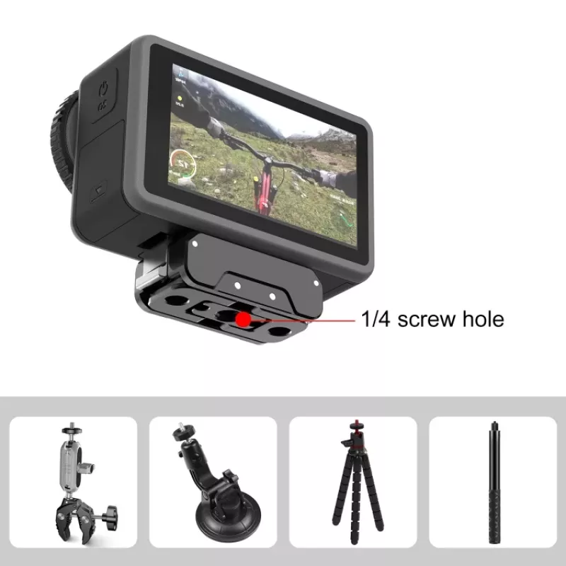 PULUZ PU995B adapterikiinnike 1/4 + GoPro-järjestelmä DJI Osmo Action 4 / 3:lle