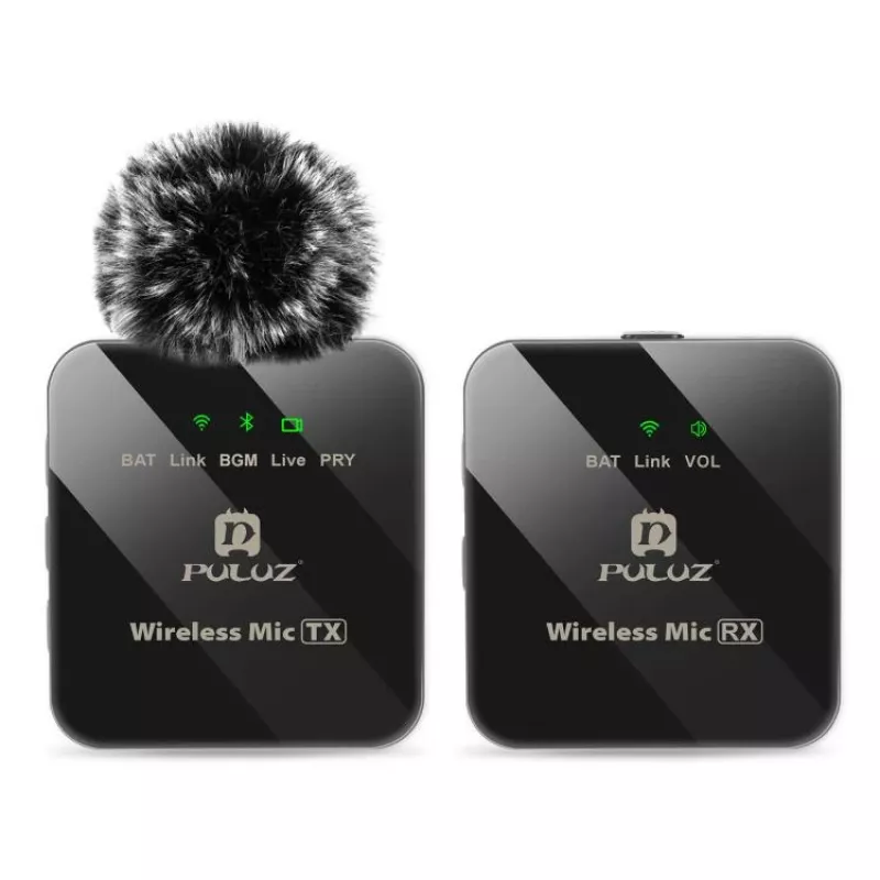 PULUZ PU3153B langaton Bluetooth-mikrofoni 3,5mm TRS/TRRS puhelimelle kameralle