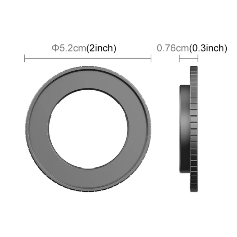 PULUZ 49mm suodattimen sovitinkiinnike DJI Osmo Action 4 PU994B