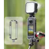 SUNNYLIFE kehysteline 2 kylmäkenkätelineellä ja silikonisella objektiivinsuojuksella Insta360 X4 (musta)