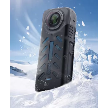 SUNNYLIFE silikoninen objektiivinsuojus ja kotelosarja Insta360 X4 - valkoinen