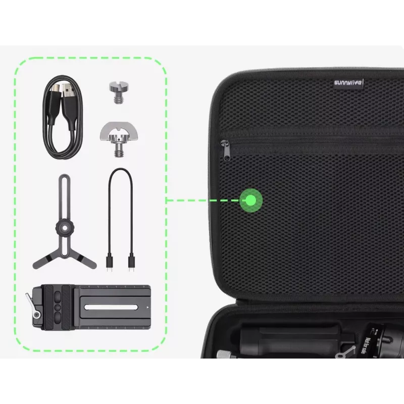SUNNYLIFE kova kantolaukku DJI RS 4 -gimbaaliin - musta