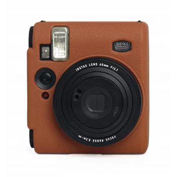 LOVEINSTANT silikoninen suojakotelo Fujifilm Instax Mini 99 -kameraan - ruskea