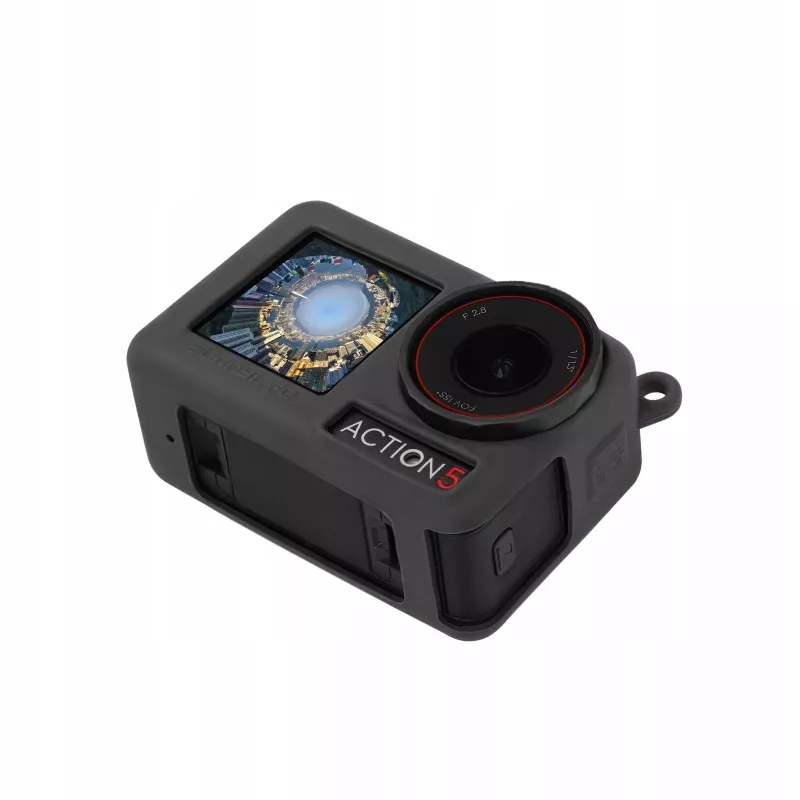 SUNNYLIFE suojainen silikonikotelo kaulahihnalla DJI Osmo Action 5 Pro -laitteeseen / OA5-BHT885