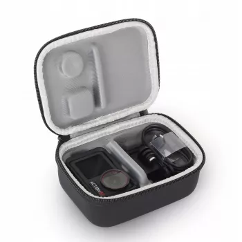 SUNNYLIFE suojainen kantolaukku DJI Osmo Action 3, 4, 5 Pro -laitteeseen - kova EVA-kuori, iskunkestävä, musta