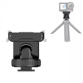 PULUZ pikairrotusadapteri 1/4 tuuman kierteellä ja kylmäkengällä DJI Osmo Action 3/4/5 Pro PU727B