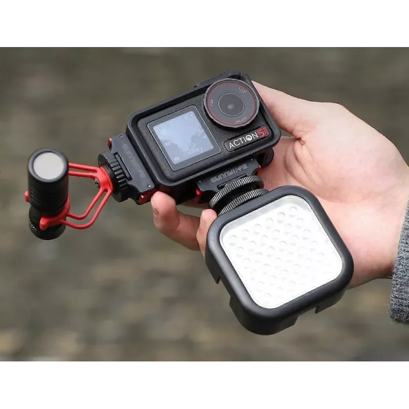 SUNNYLIFE adapteripidike DJI Osmo Action 5 Pro / 5 / 4 / 3 - ISO-kylmäkenkä - musta
