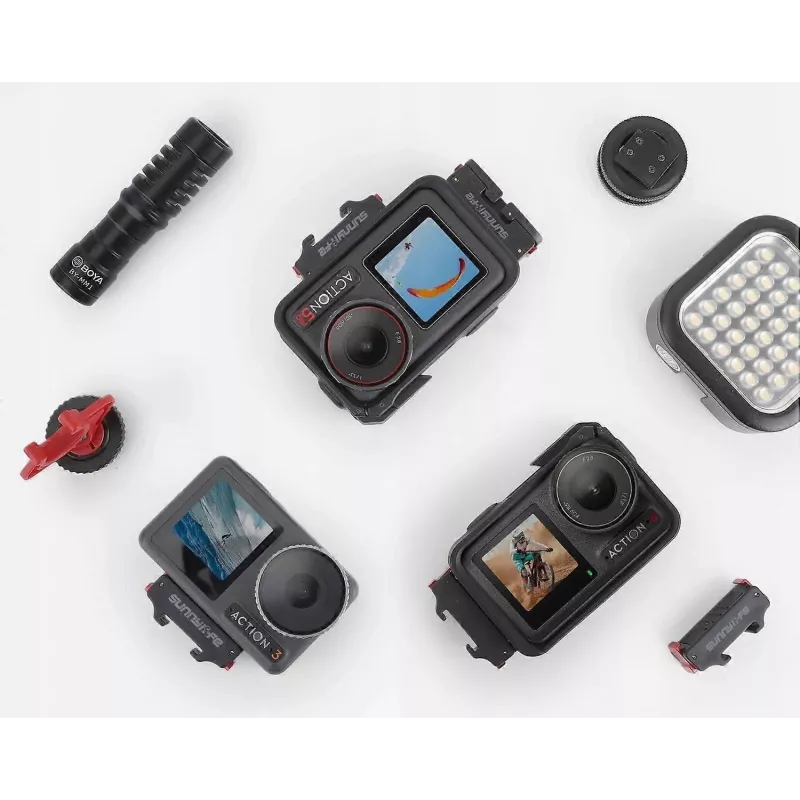SUNNYLIFE adapteripidike DJI Osmo Action 5 Pro / 5 / 4 / 3 - ISO-kylmäkenkä - musta
