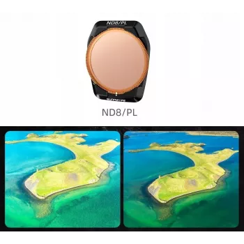 SUNNYLIFE hybridi 2-in-1 polarisaatiosuodatin PL + harmaa ND8 DJI Air 3S / 3 + kotelo Fi923-8p