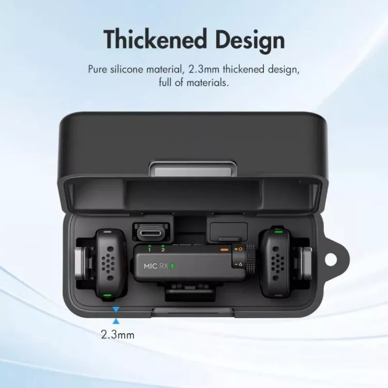 PULUZ silikoninen suojakotelo DJI Mic Mini -latauskotelolle - musta