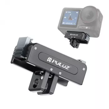 PULUZ 1/4 inch -GoPro-kiinnityssovitin DJI Osmo Action 5 Pro / 4 / 3:lle - musta
