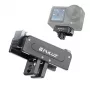PULUZ 1/4 inch -GoPro-kiinnityssovitin DJI Osmo Action 5 Pro / 4 / 3:lle - musta