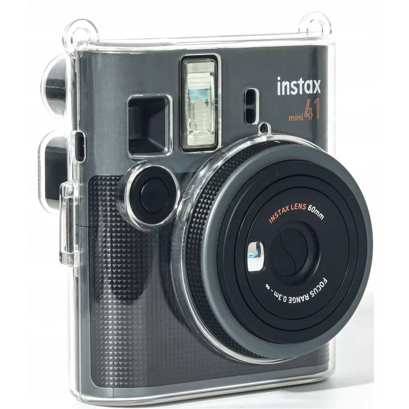 LOVEINSTANT kova suojakotelo Fujifilm Instax Mini 41 -kameraan - läpinäkyvä