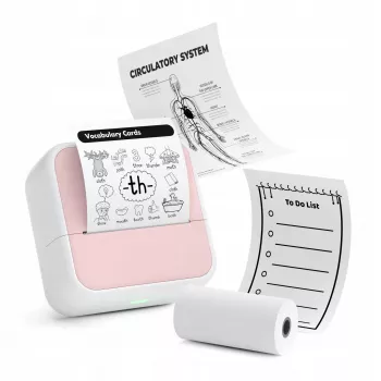LOVEINSTANT S1 Bluetooth-lämpötulostin valokuville, tarroille, muistiinpanoille, etiketeille, 53mm, 203dpi, pinkki