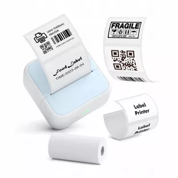 LOVEINSTANT S1 Bluetooth-lämpötulostin valokuville, tarroille, muistiinpanoille, etiketeille, 53mm, 203dpi, sininen