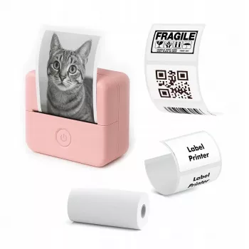 LOVEINSTANT X6 Bluetooth-lämpötulostin valokuville, tarroille, muistiinpanoille, etiketeille, pinkki