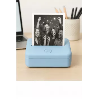 LOVEINSTANT X6 Bluetooth-lämpötulostin valokuville, tarroille, muistiinpanoille, etiketeille, tekoälysovellus, sininen