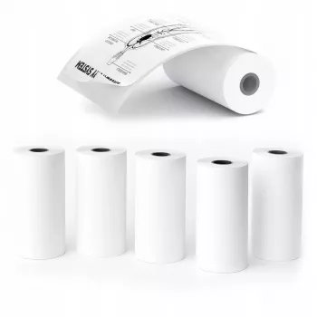 LOVEINSTANT valkoiset itseliimautuvat paperitarrat 5 rullaa 3,5m Love Instant X6 / S1 / Phomemo T02 / M02x
